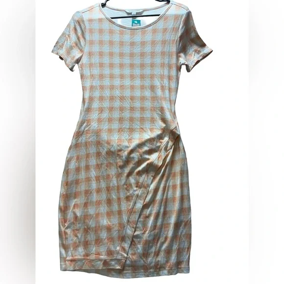 41 Hawthorn Dresses | 41 Hawthorn Brigitte Knit Orange And Cream Midi Dress New W/O Tags | Color: Blue/White | Size: S | Keasley25's Closet